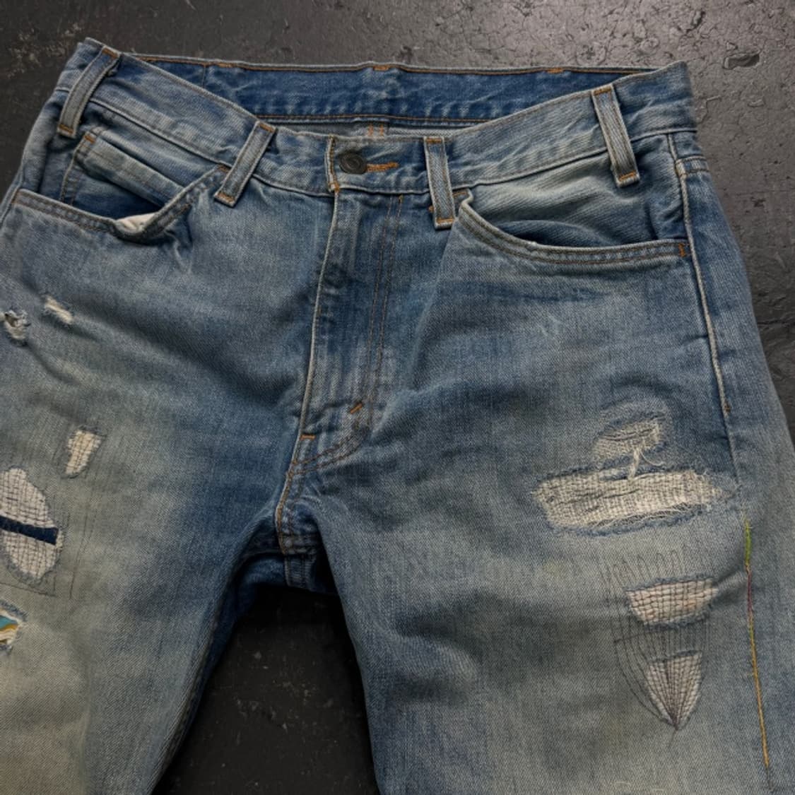 30 리바이스 505 C 오렌지탭 디스트로이드 청바지 상품이미지2