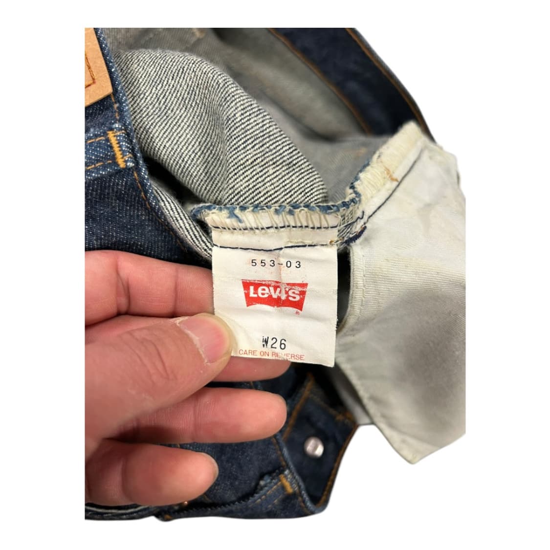 W-M) 리바이스 JPN 90s 553 Y2K 로우라이즈 세미부츠컷 데님 상품이미지4