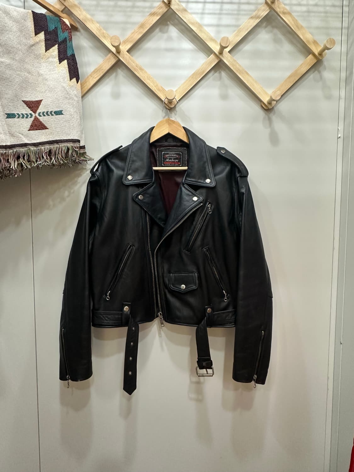 JPN MACHOPE 카우하이드 더블 라이더 자켓 L 상품이미지1