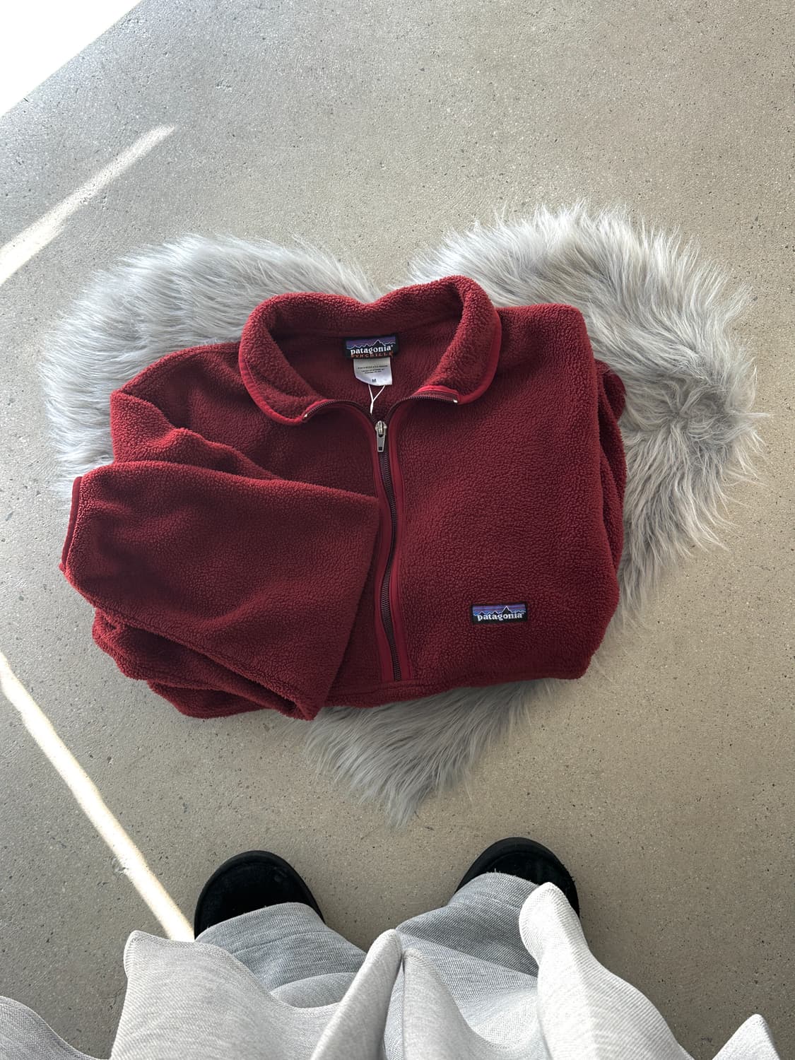 파타고니아 00s 신칠라 버건디 마수피얼 플리스  상품이미지1