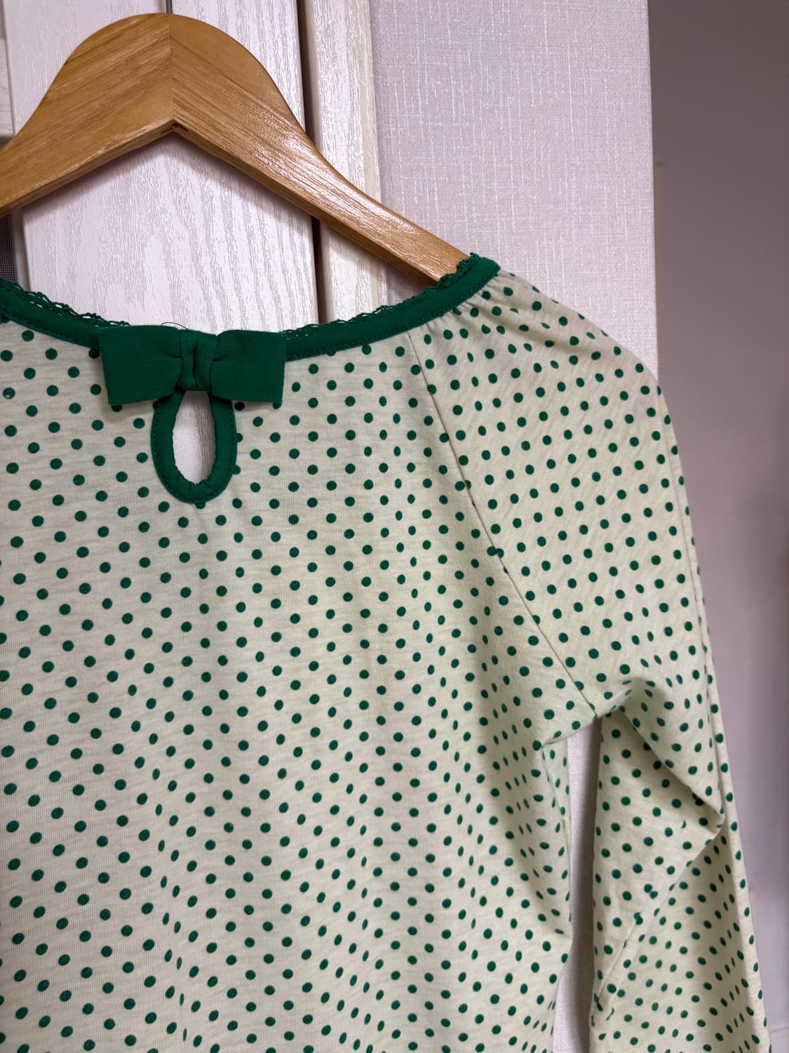 연두 도트 포인트 티셔츠 상품이미지9