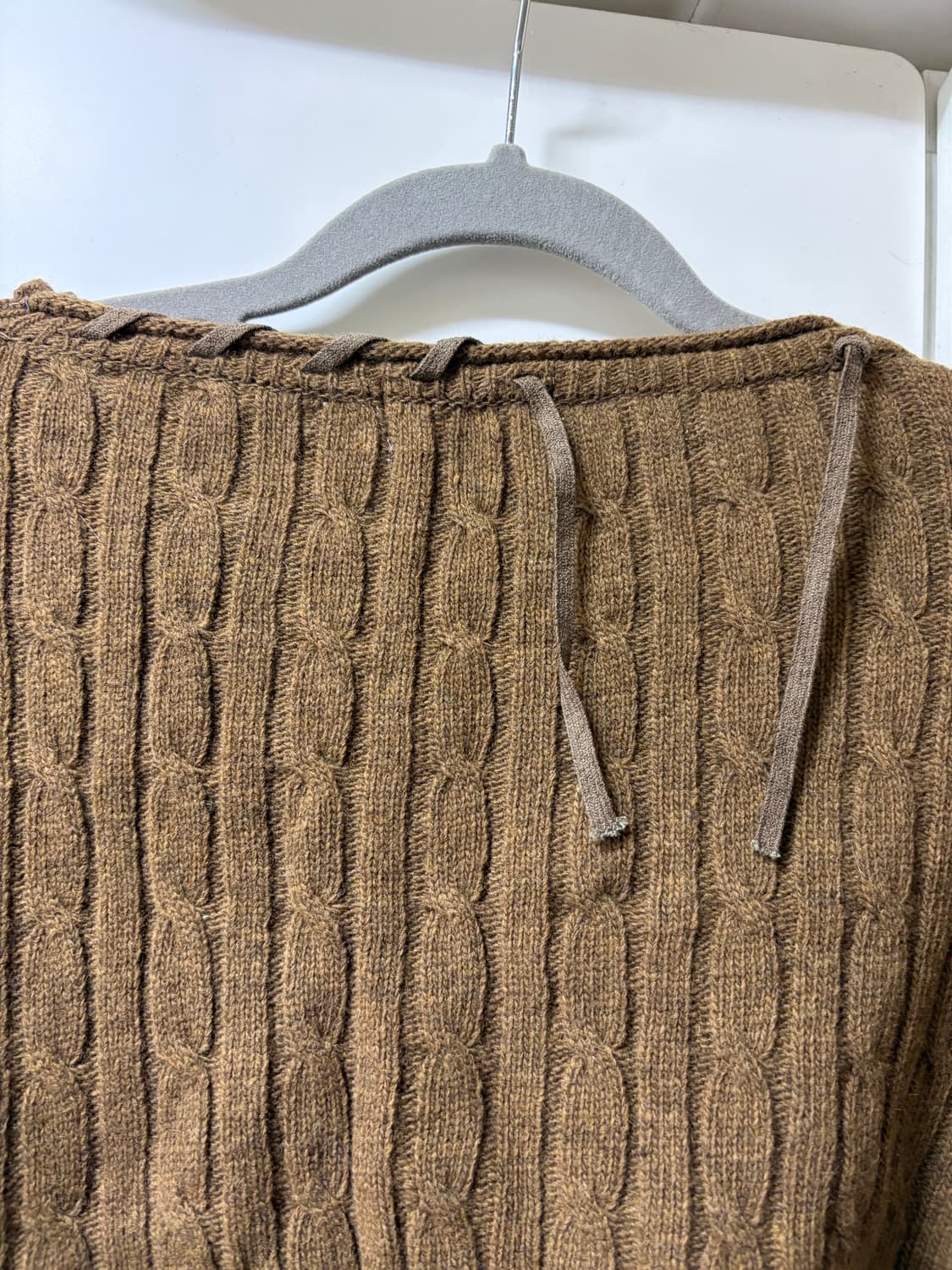 크롭 브라운 니트 (새상품) 상품이미지3