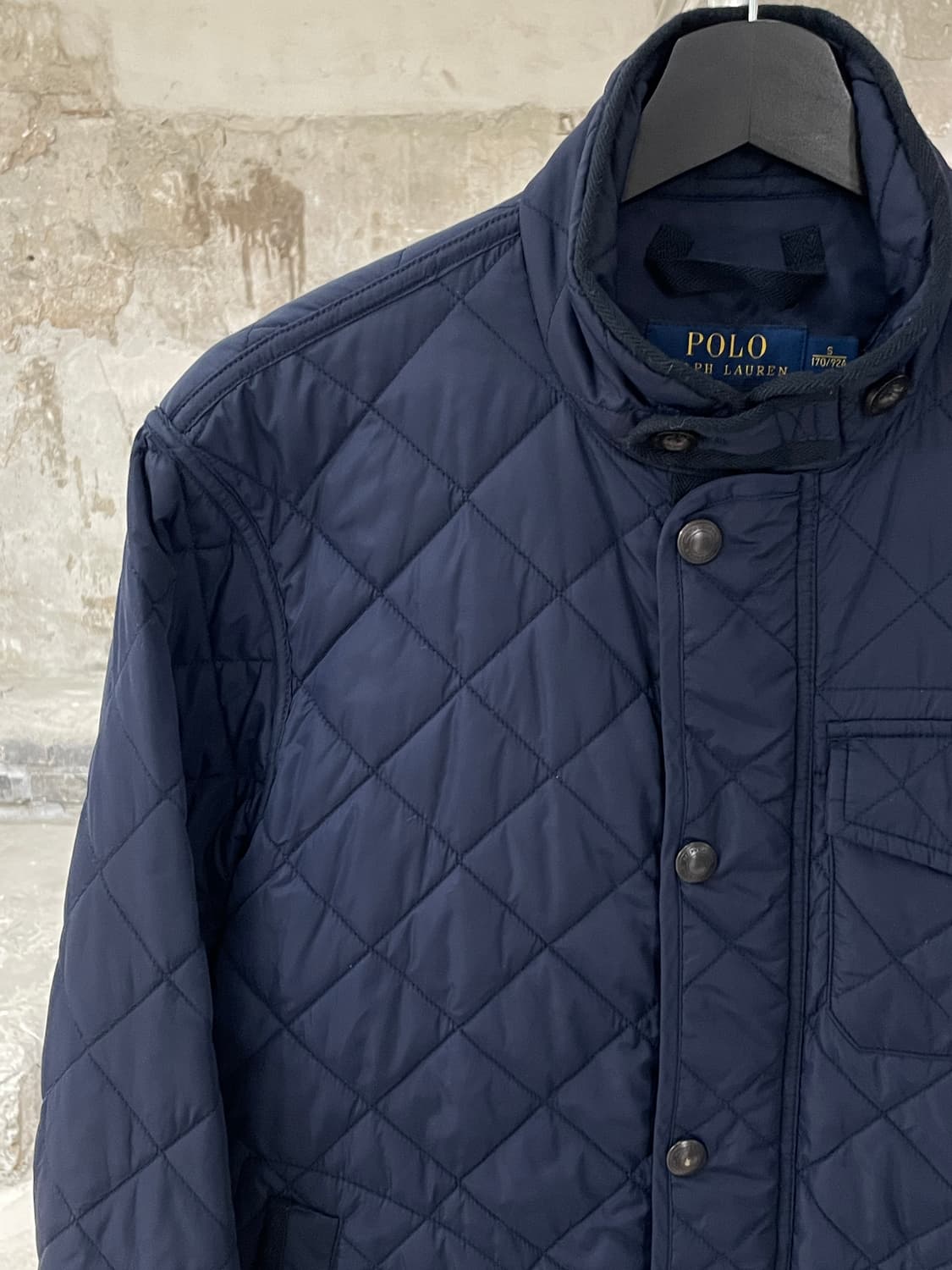 폴로 랄프로렌 딥 네이비 싱글 포켓 나일론 퀼팅 자켓 상품이미지2