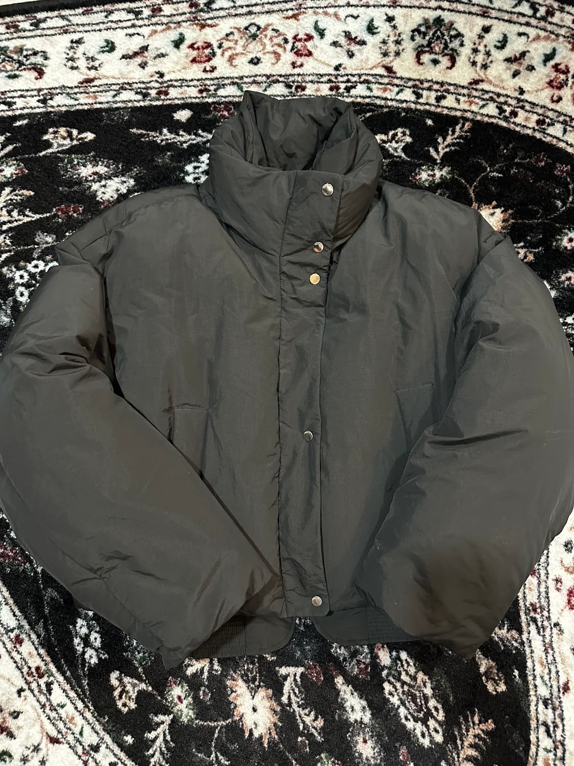 키뮤어 레이어드 숏패딩 블랙  상품이미지1