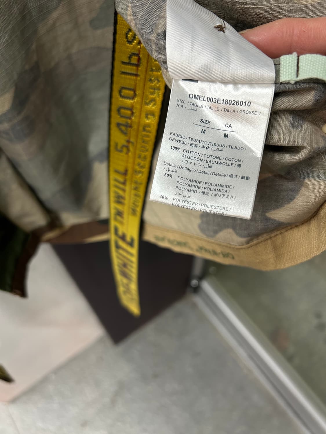 M/ 오프화이트 카모플라주 필드 자켓 상품이미지9