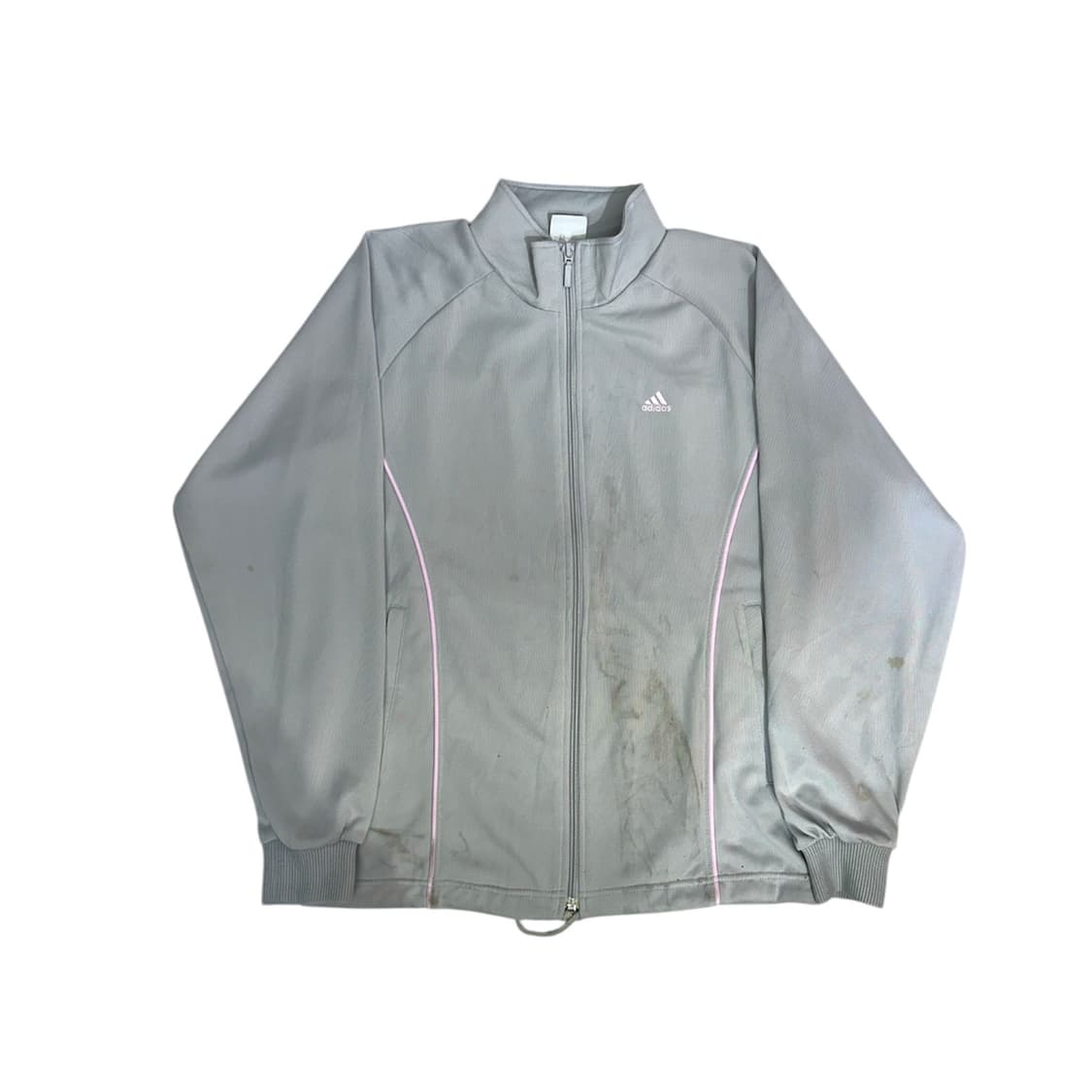 아디다스 차콜 핑크 라인 회색 트랙탑 져지 M 상품이미지5