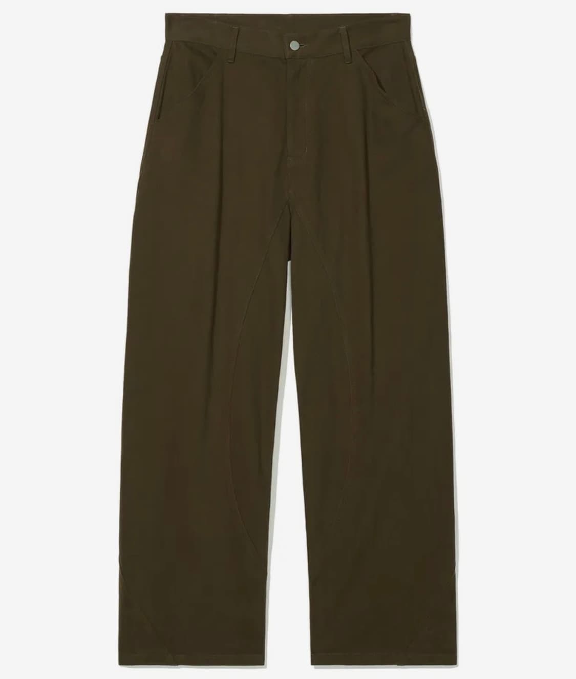 파르티멘토 커브드 절개 와이드 치노팬츠 브라운(S) 배기팬츠유니클로키뮤어 상품이미지1