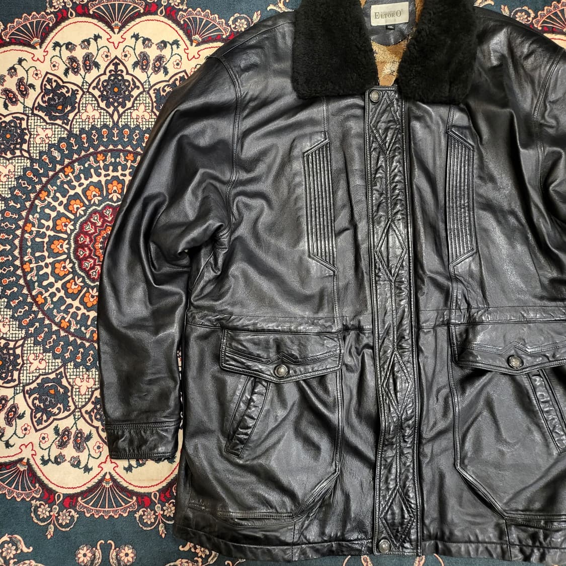 ELTORO 레더 롱 자켓 (XXL) 상품이미지4