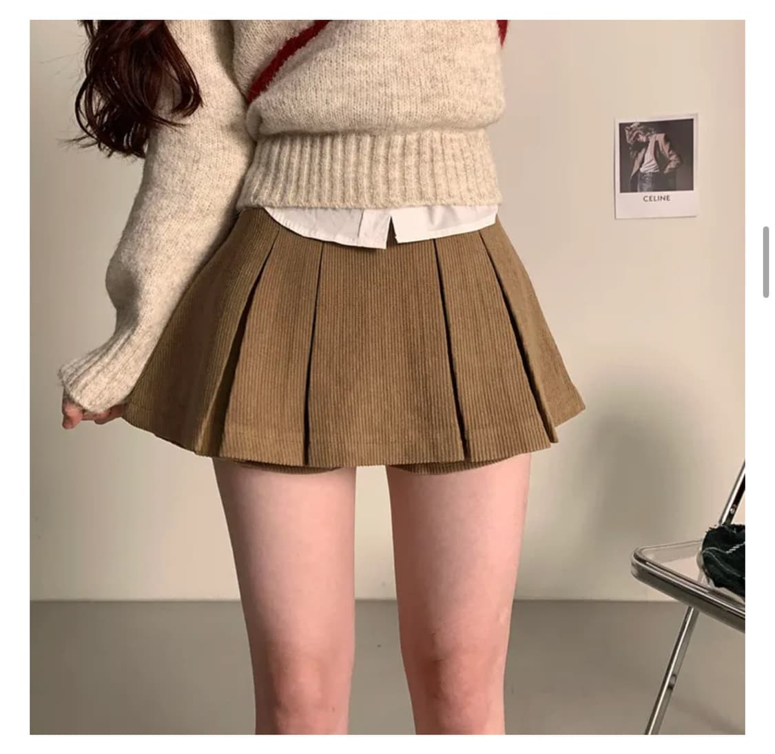 리뷰 999+ 겨울 베이지 스커트 M | 속반바지 o 상품이미지3