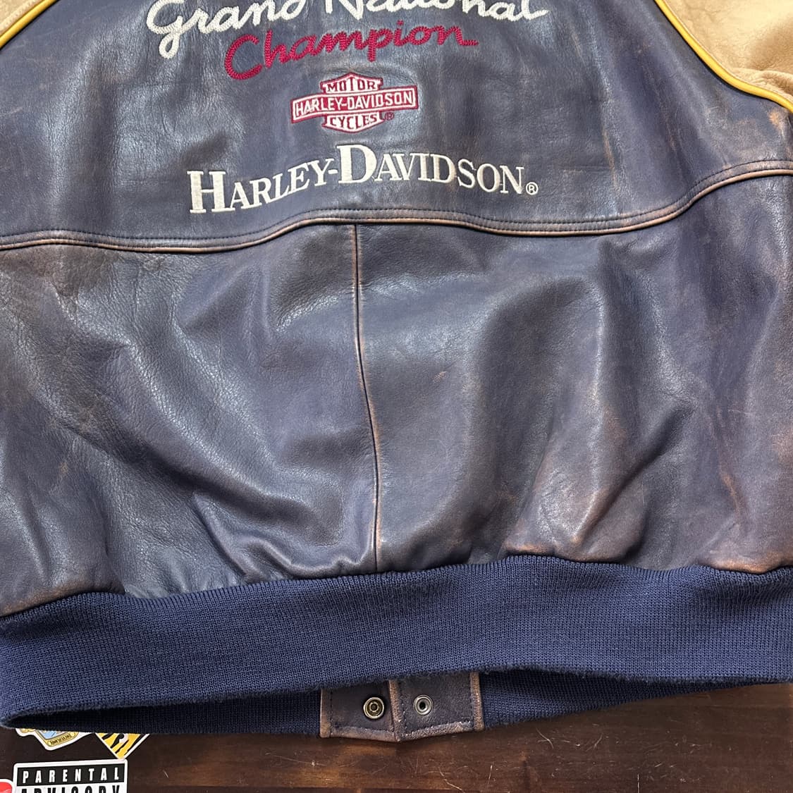 90s 할리데이비슨 레더 바시티 자켓 XL 상품이미지4