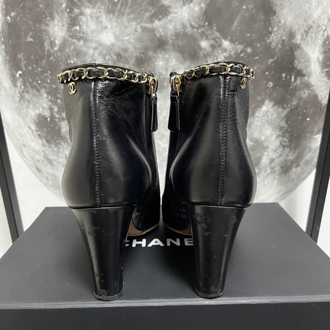 정품 37) 샤넬 CC 금장 로고 앵클 부츠 235~240 상품이미지5