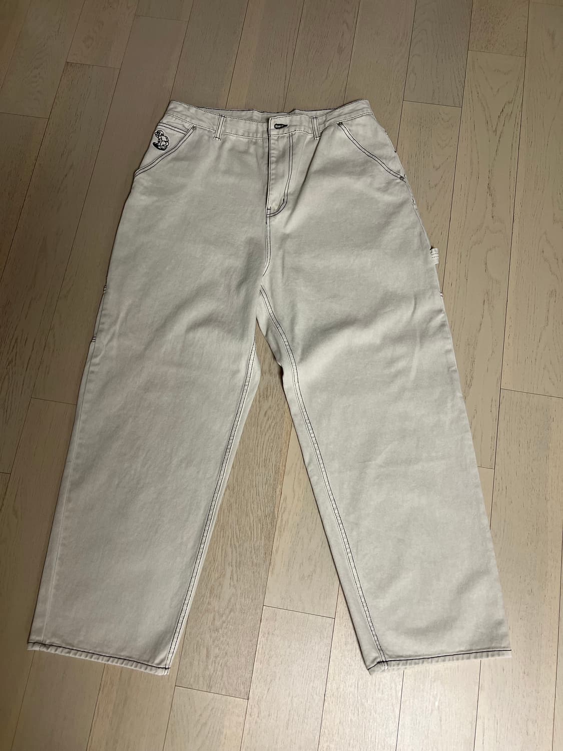 위캔더스 WKNDRS DRAGGY WORK PANTS (IVORY) 상품이미지2