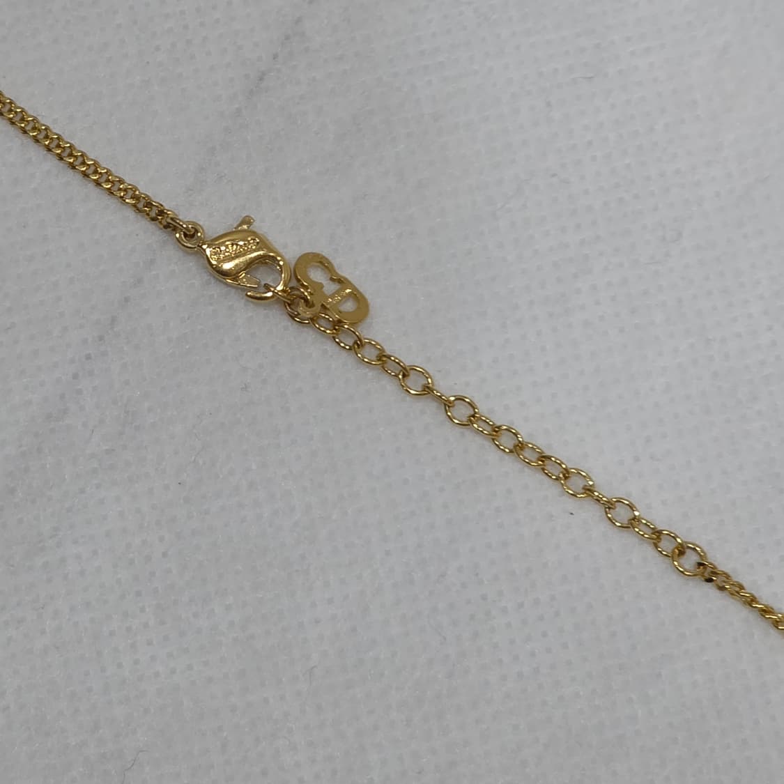 디올 금장 리본 cd로고 큐빅 목걸이 상품이미지5