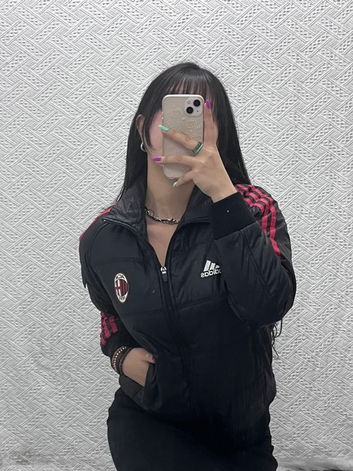 아디다스 올드스쿨 AC 밀란 미드 필 경량 패딩 자켓 85 C07214 상품이미지1