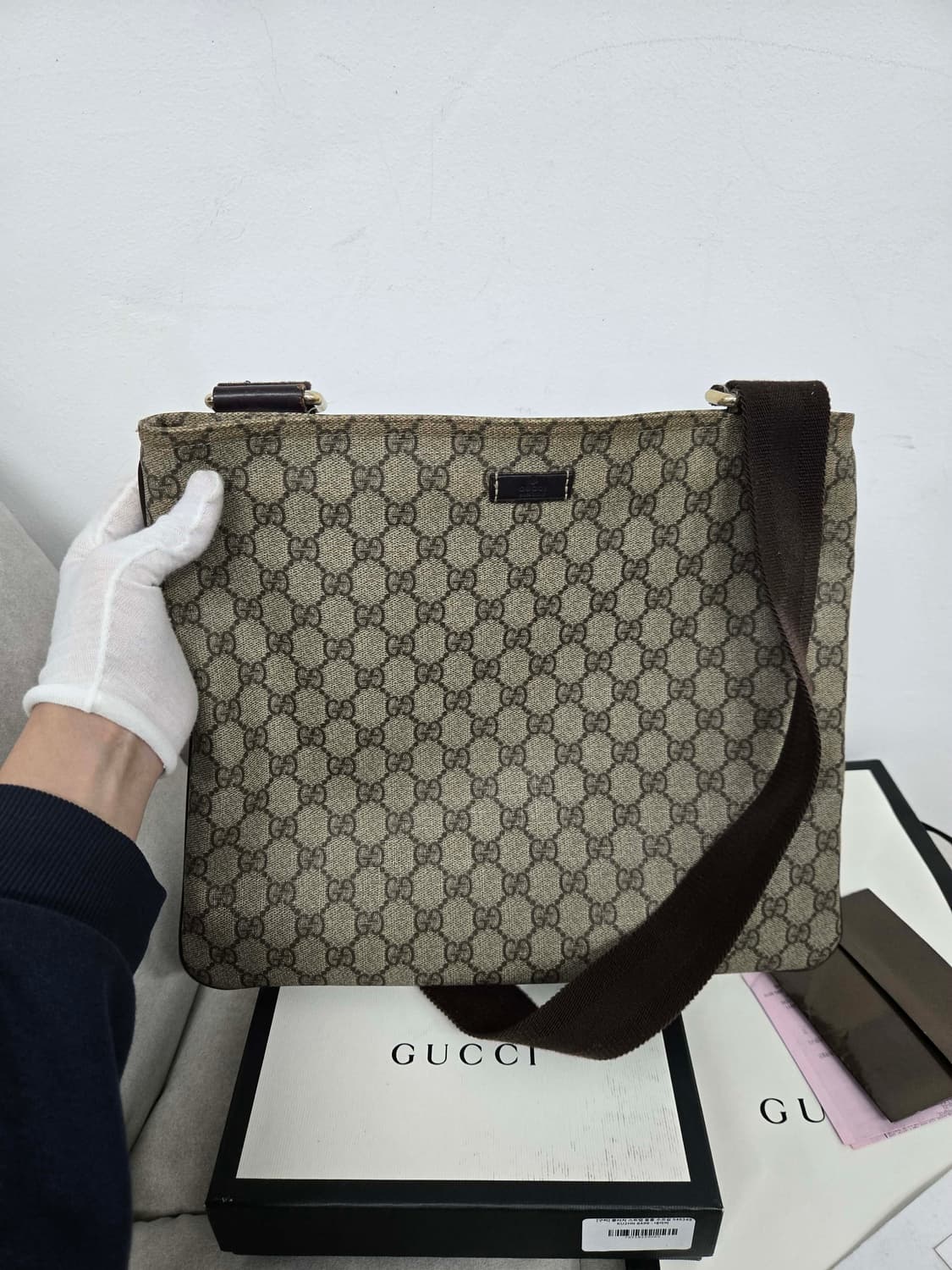 [보증서 정품] 구찌 시그니처 숄더백 상품이미지6