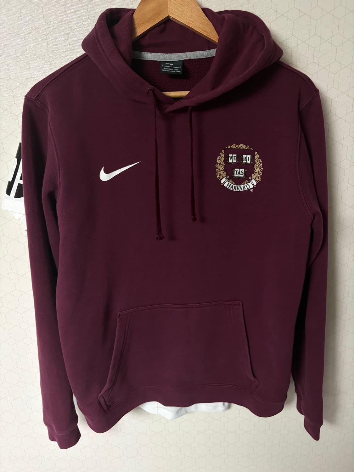 나이키 빈티지 하버드 머천 버건디 후드티 상품이미지1