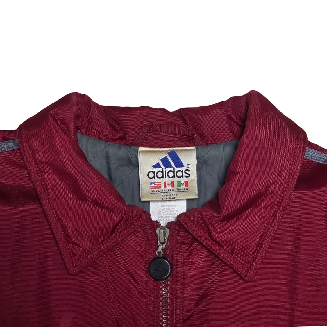 90s 아디다스 삼선 올드스쿨 레드 점퍼 상품이미지3