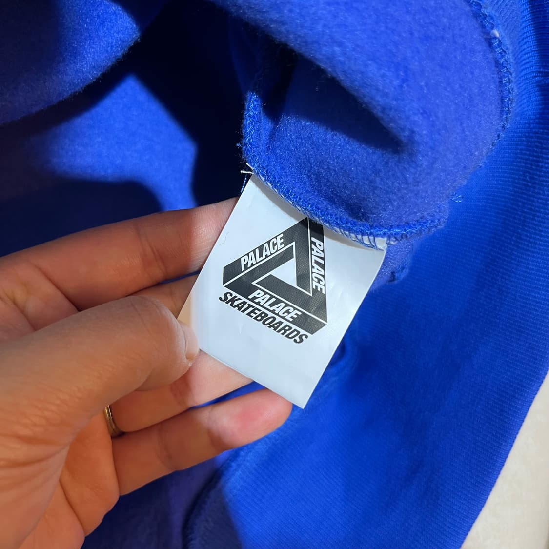 105 팔라스 24FW 페르가우스 1/4 블루 집업 맨투맨 상품이미지5