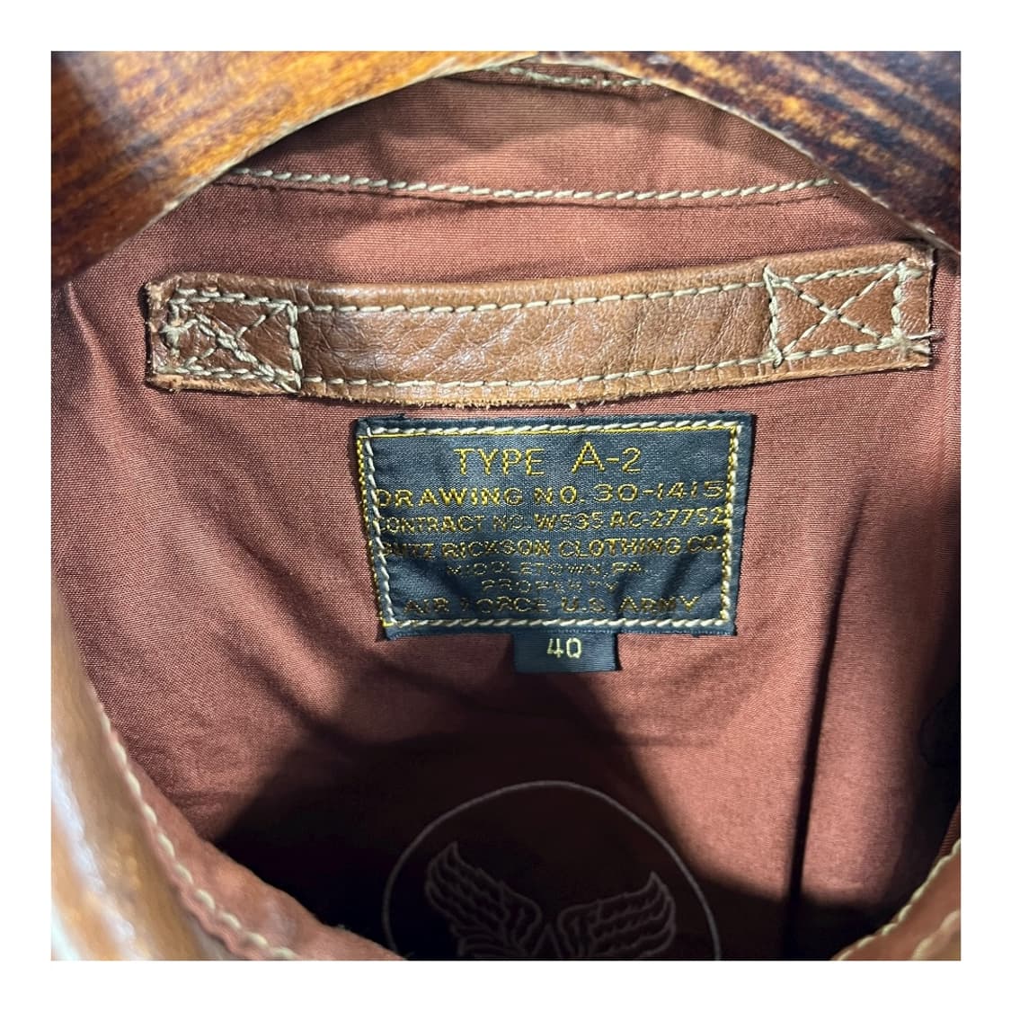 [Buzz Rickson's] 버즈릭슨 A-2 레더자켓 상품이미지4