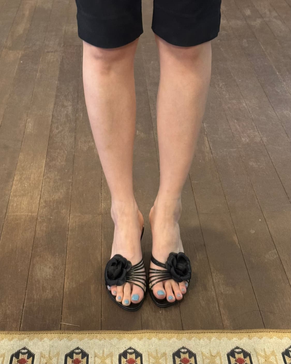 [made japan]UNTITLED 언타이틀드 장미 코사지 스트랩 뮬 상품이미지10