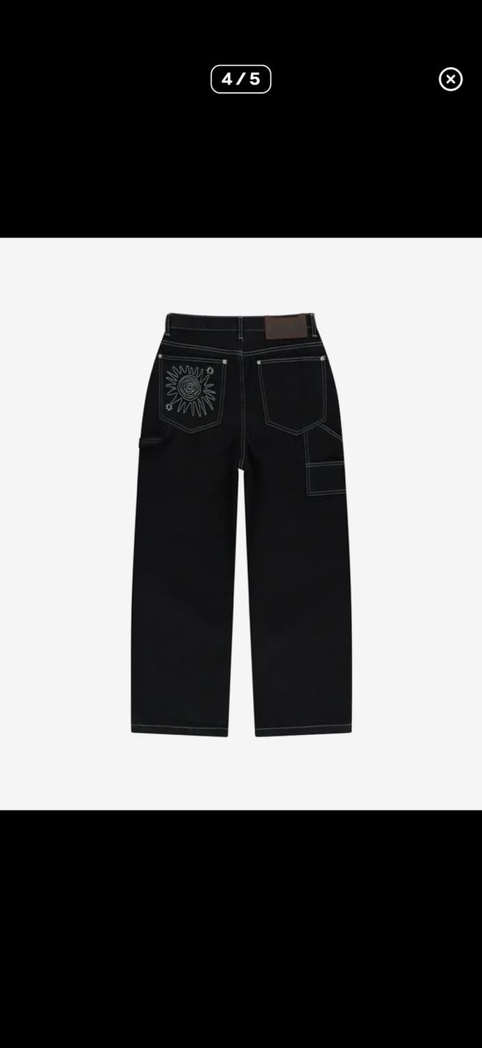 아캄 카펜터 데님팬츠 블랙 1사이즈 상품이미지2