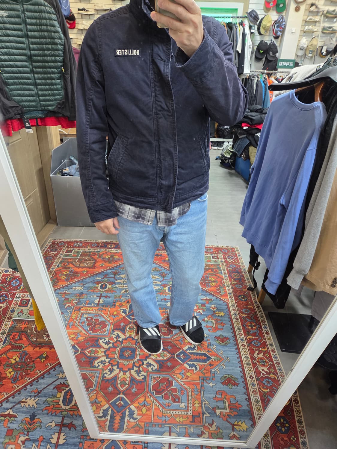 홀리스터 빈티지 울프죠 워크웨어 셰르파 코튼자켓 xl 상품이미지8