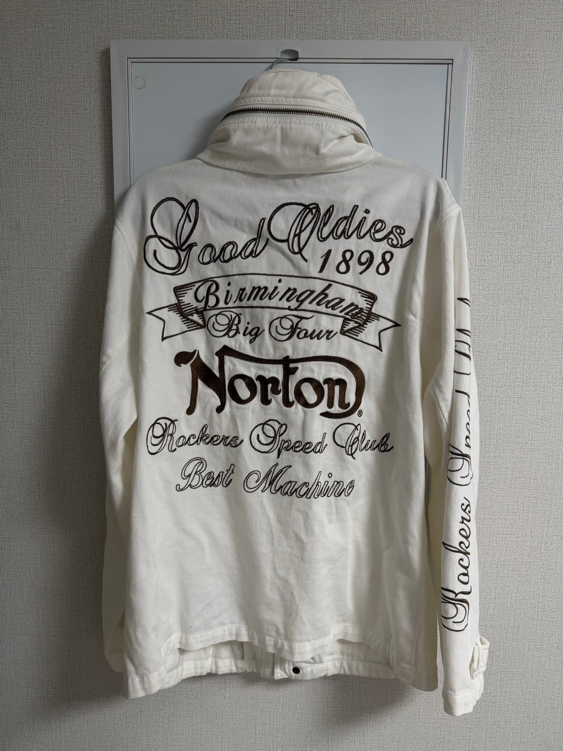 norton vintage 자수 하이넥 자켓 상품이미지1