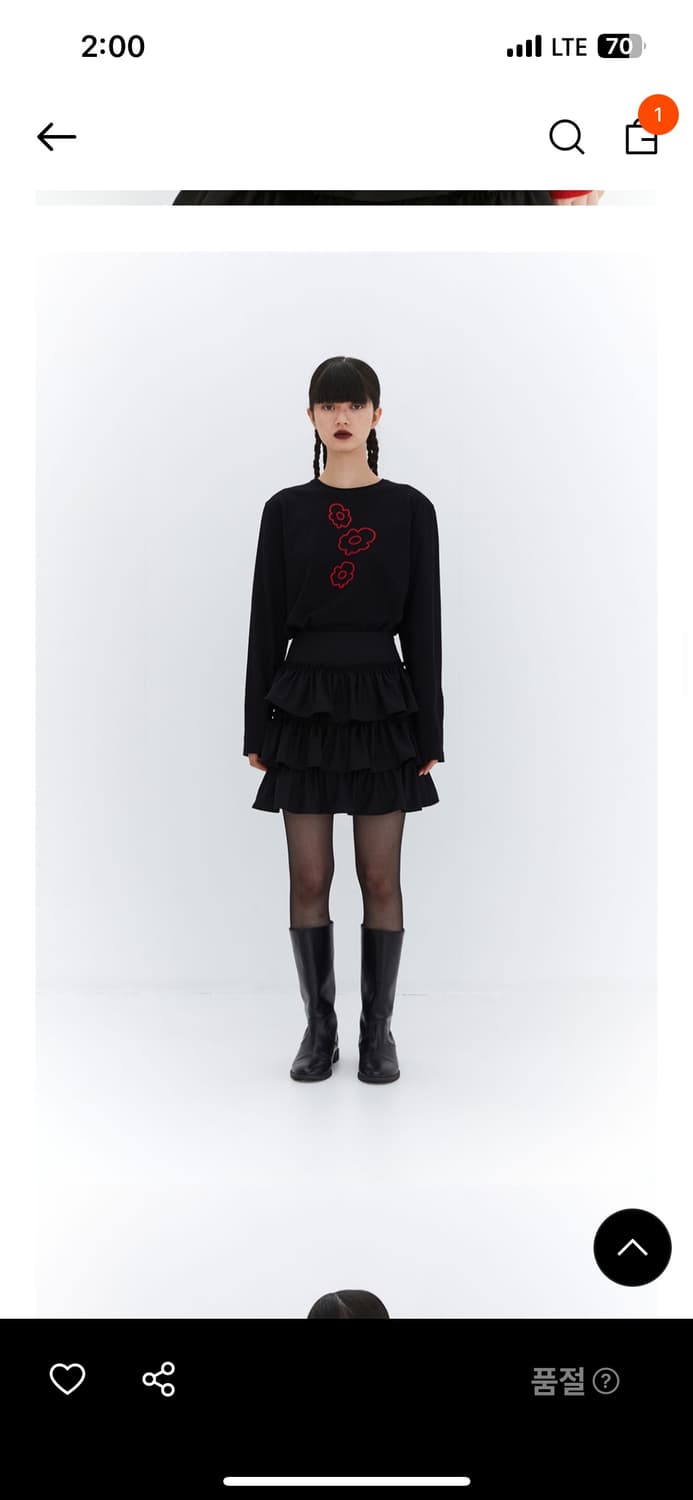 버뮬라 ruffle mini skirt (black) 상품이미지3