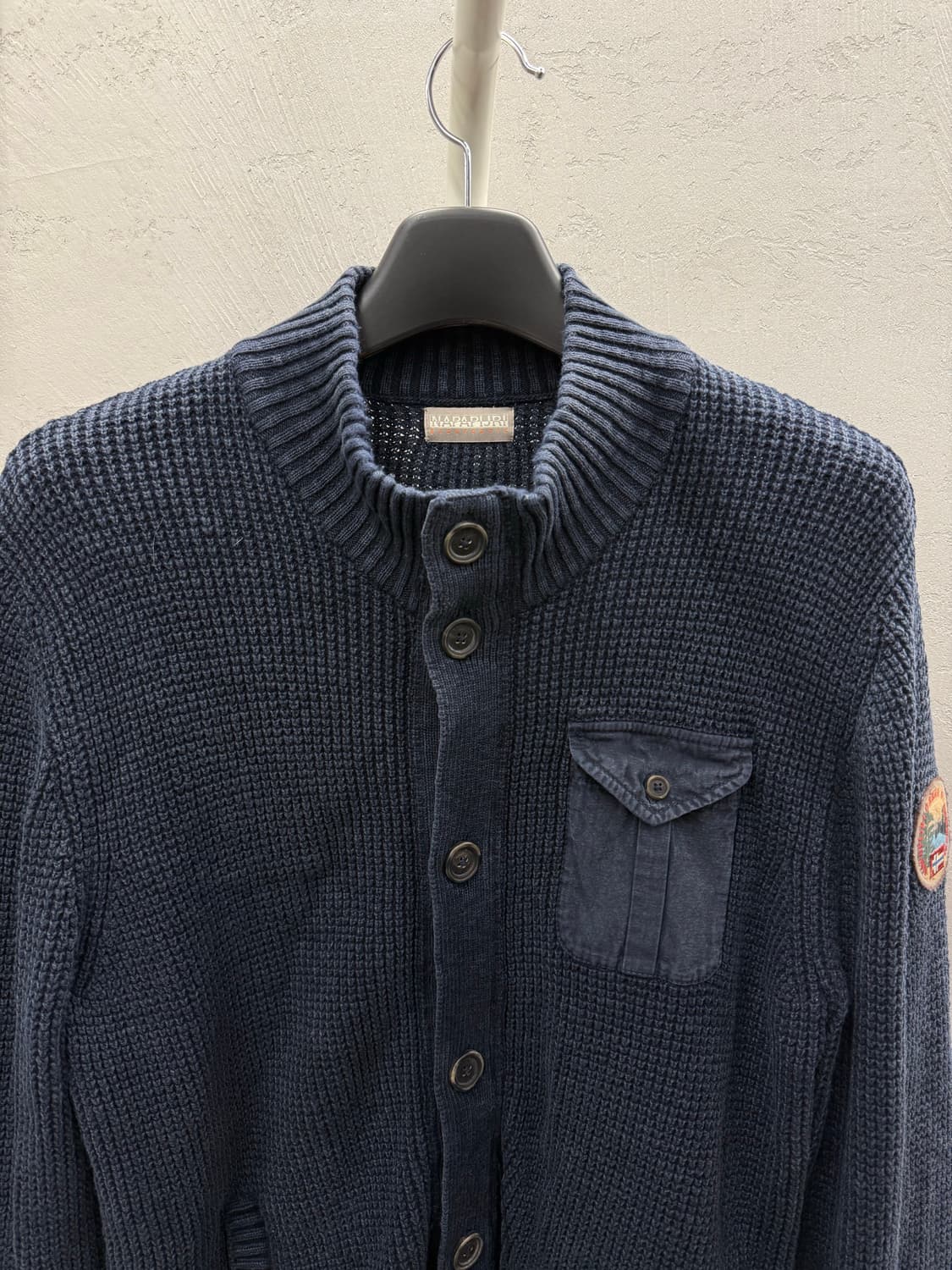 NAPAPIJRI 나파피리 원포켓 니트 가디건 네이비 100  상품이미지3