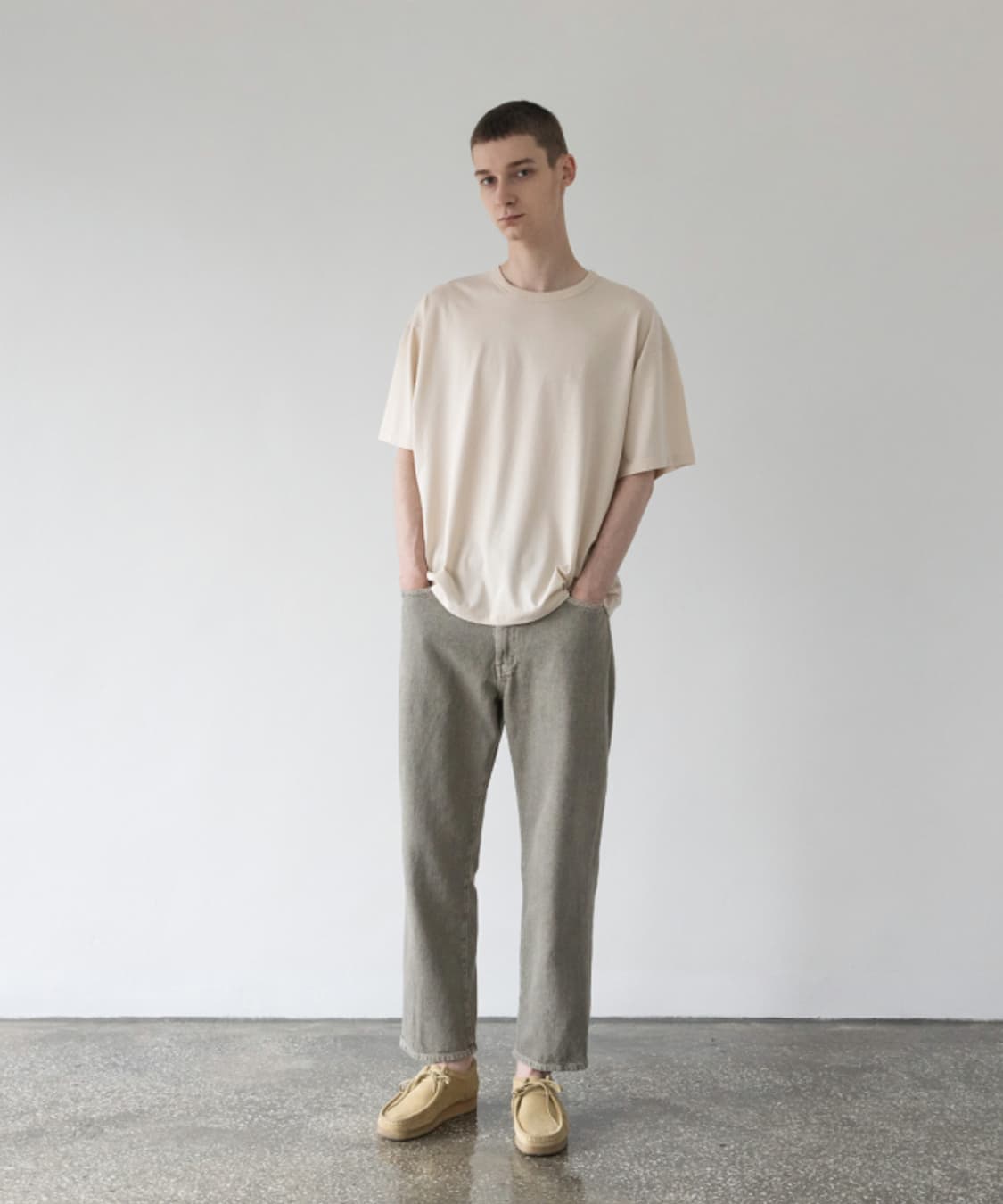 어나더오피스 스터디 가먼트 데님 가먼트 그레이 색상 (2사이즈) 상품이미지8