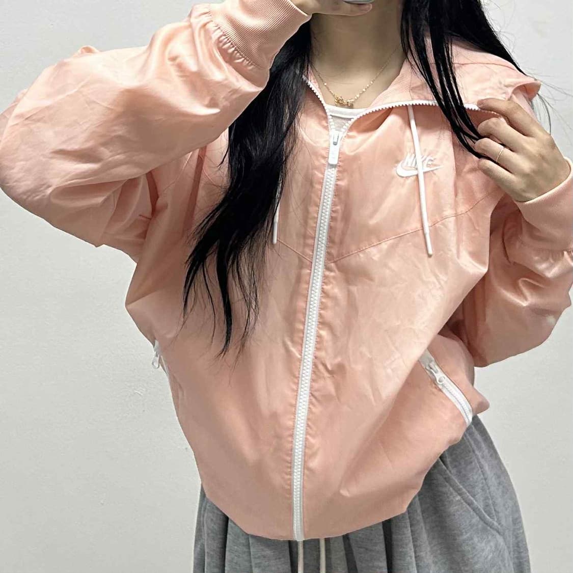 나이키 NSW 베이비핑크 신형 윈드브레이커 자켓 바람막이(XL) 상품이미지2