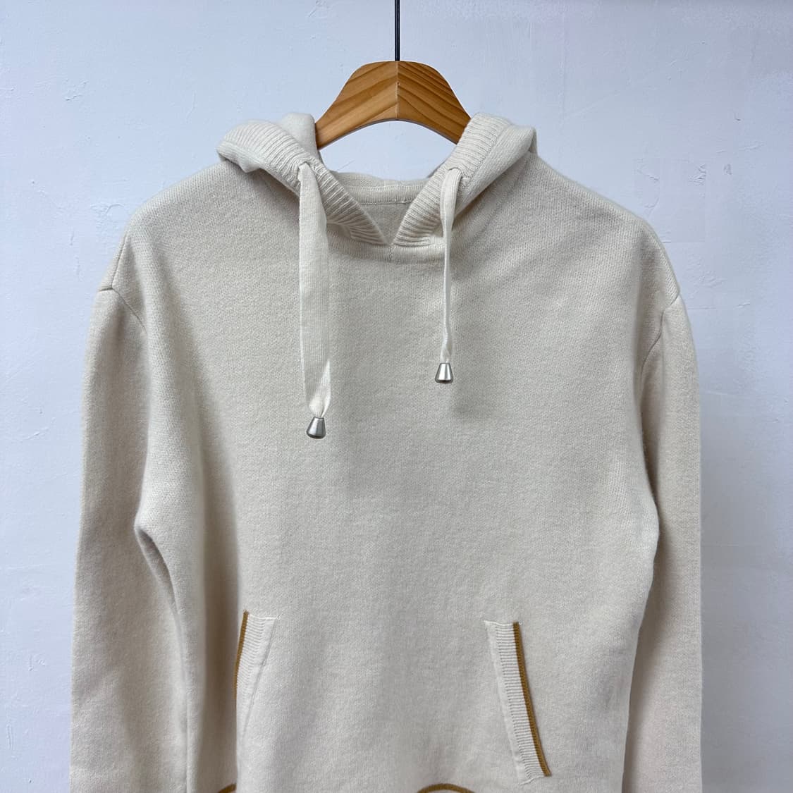 (새상품) 도호 DOHO 여성 울 니트 후드 55 (가슴단면51) J32 상품이미지2