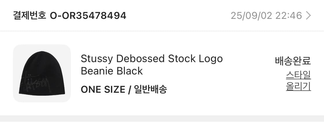 스투시 디보스드 스탁 로고 비니 블랙 상품이미지2