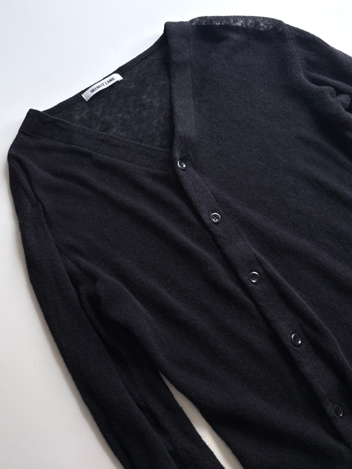 헬무트랭 린넨 시어 사선 가디건 상품이미지3