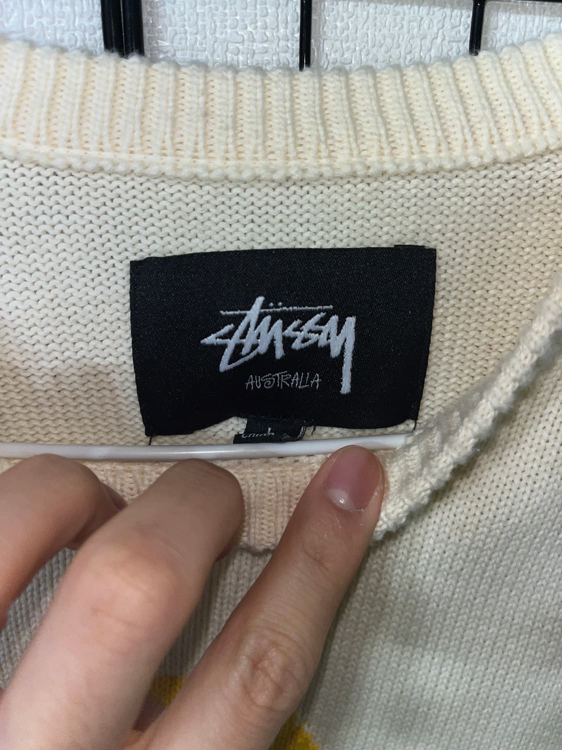 스투시 빌리아드 니트 아이보리 L 상품이미지4