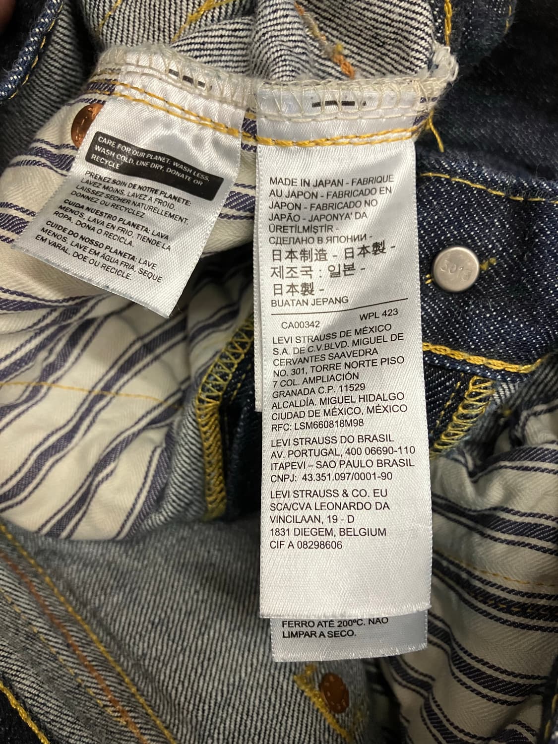 N129 리바이스 s501xx 셀비지 데님팬츠 상품이미지2