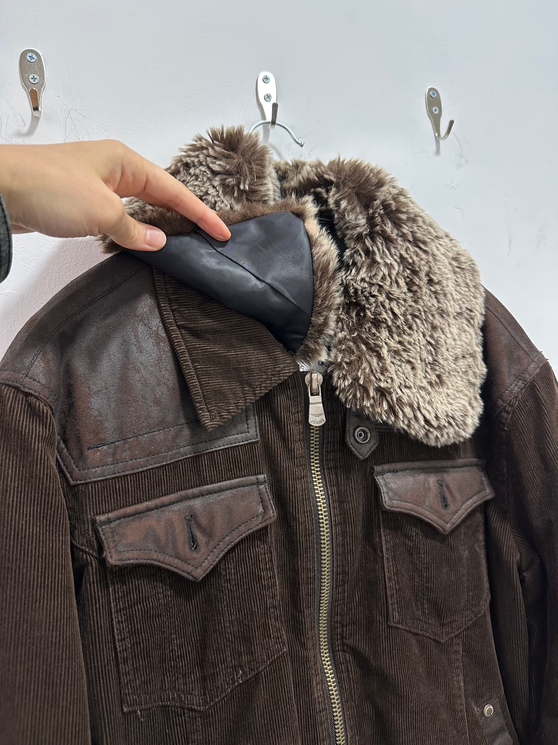 Vintage fur corduroy jacket 상품이미지6