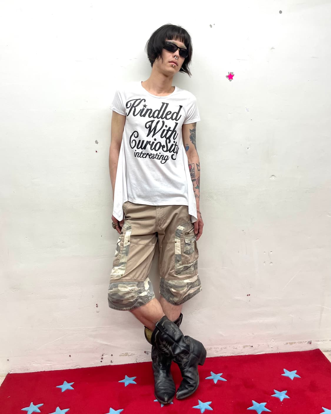 stingray black lettering T-shirt 상품이미지7