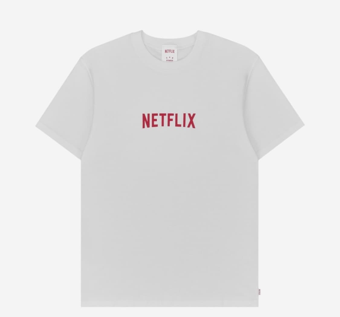아이앱 스튜디오 x 넷플릭스 숏슬리브 티셔츠 화이트 M 상품이미지1