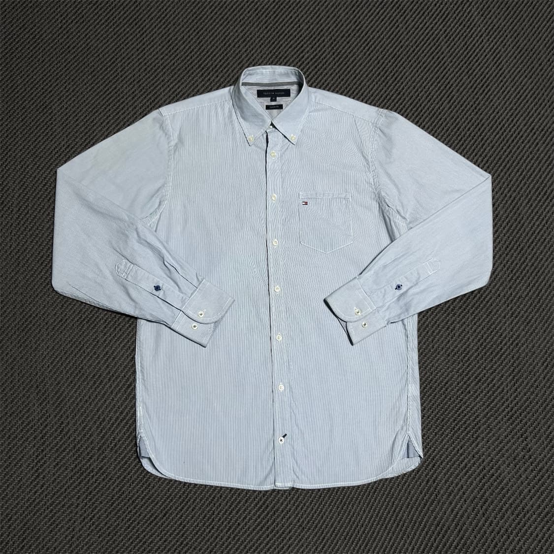 [L] Tommy 타미힐피거 커스텀핏 스트라이프 셔츠 상품이미지1