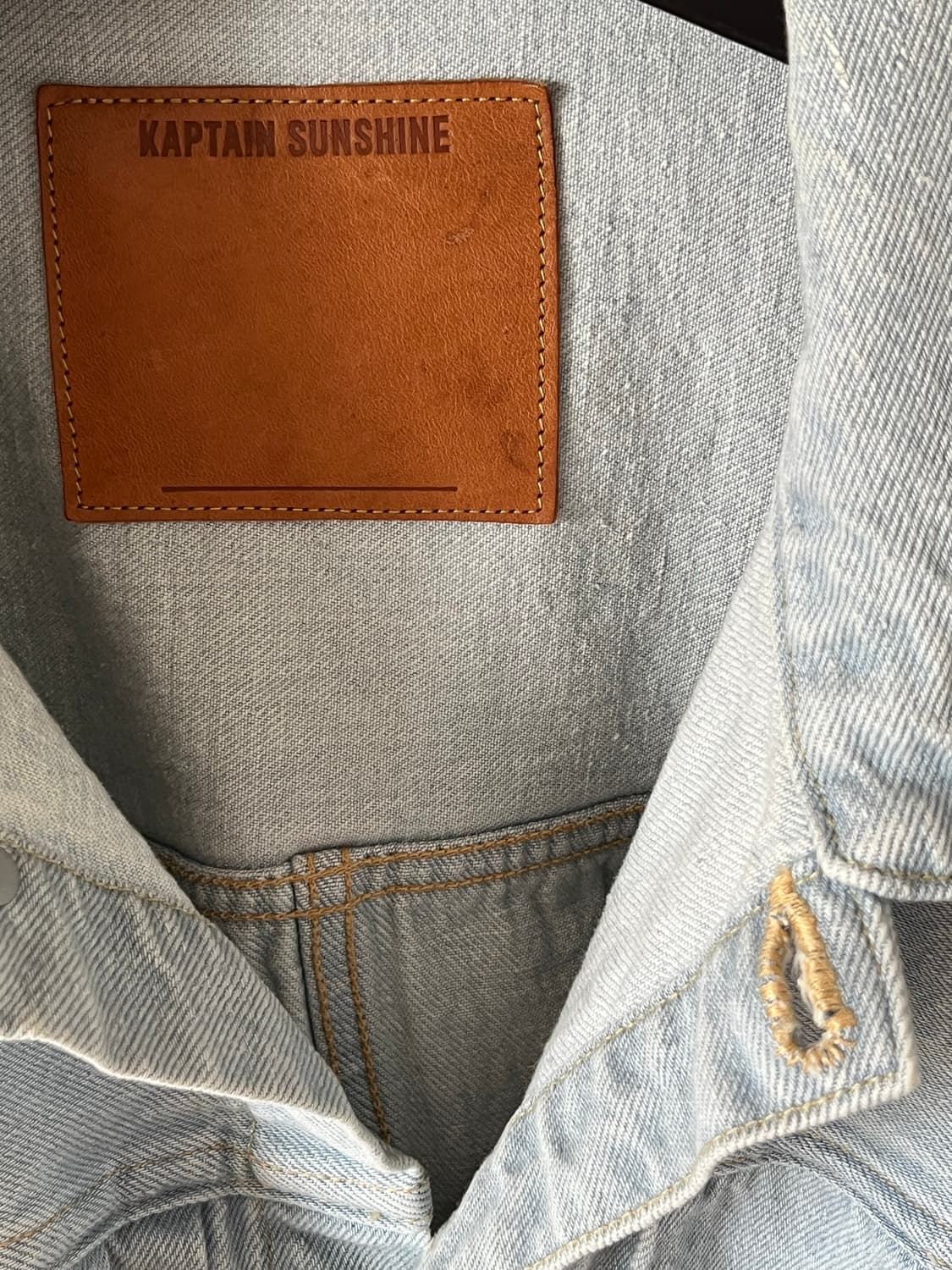 캡틴 선샤인 데님 트래커 1P 자켓 인디고 아이스 워시 상품이미지6