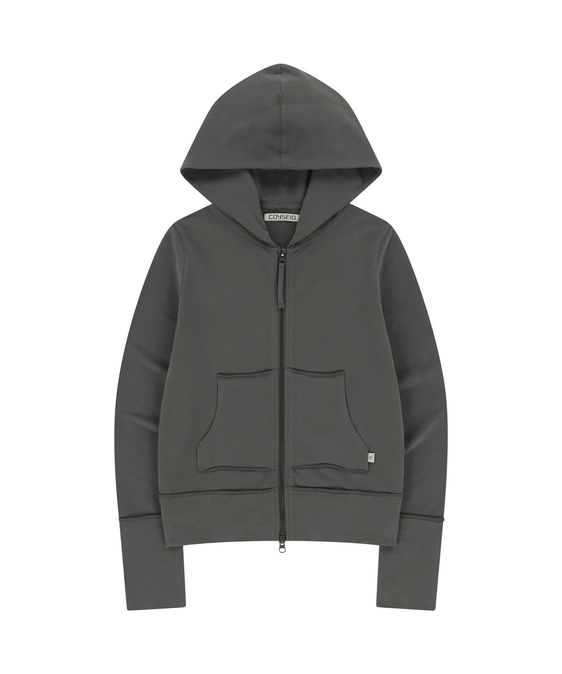 COYSEIO STITCH HOOD ZIP-UP CHARCOAL 상품이미지1