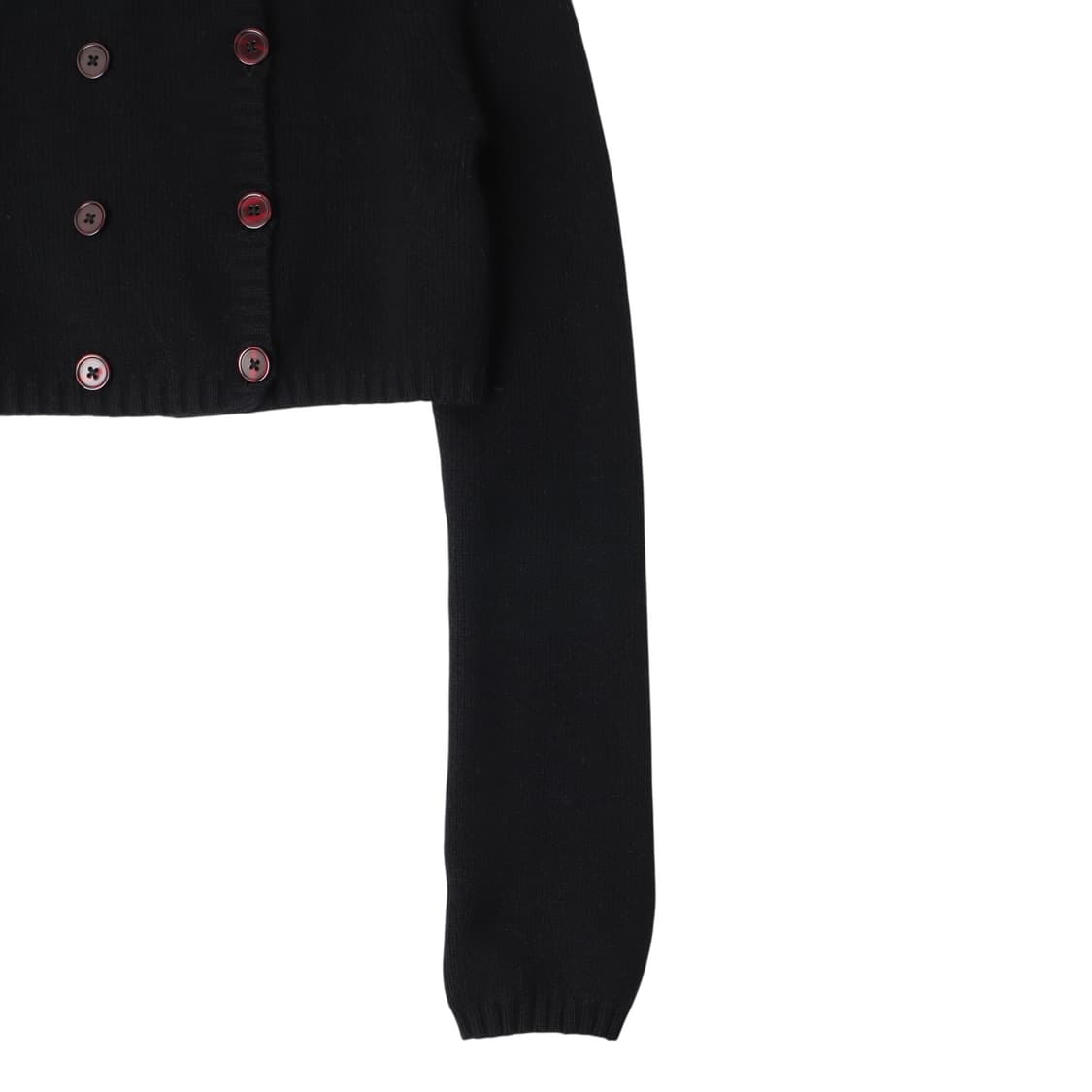 폴로진스 후디드 크롭 더블 울 니트 가디건 상품이미지4