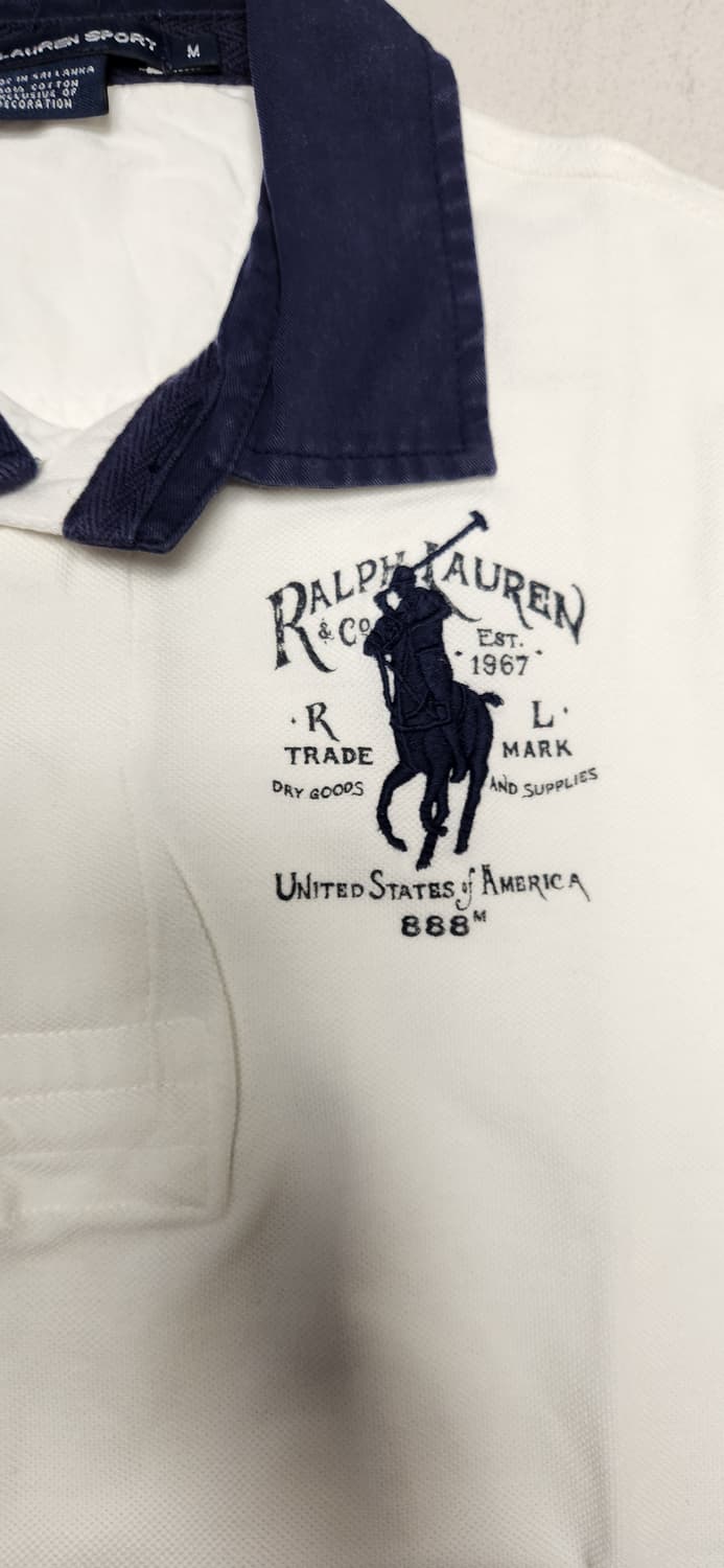 폴로 빅포니 화이트 네이비 카라 치프키프 pk M 상품이미지2
