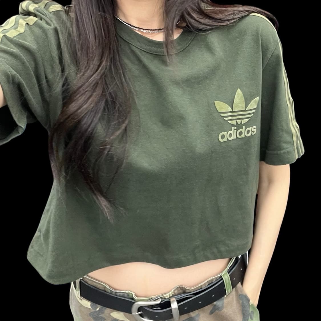 (S)아디다스 크롭 반팔-M378 상품이미지1