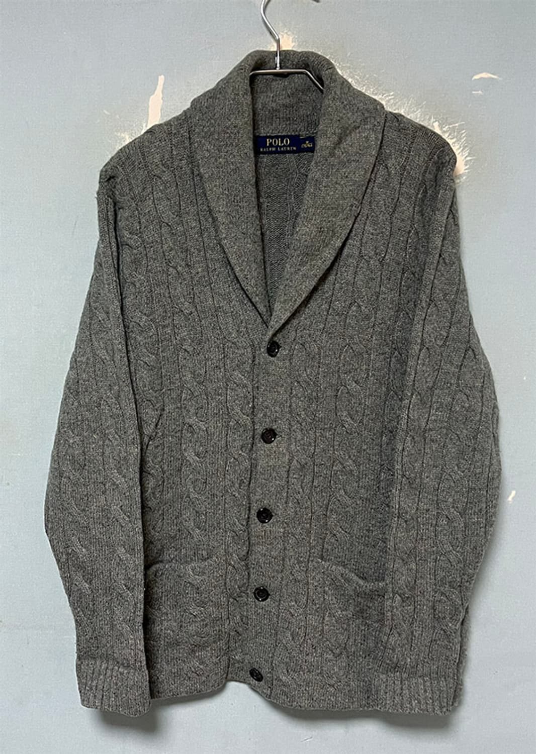 POLO 폴로 남자 꽈배기 숄카라 니트가디건 M 95-100  상품이미지1