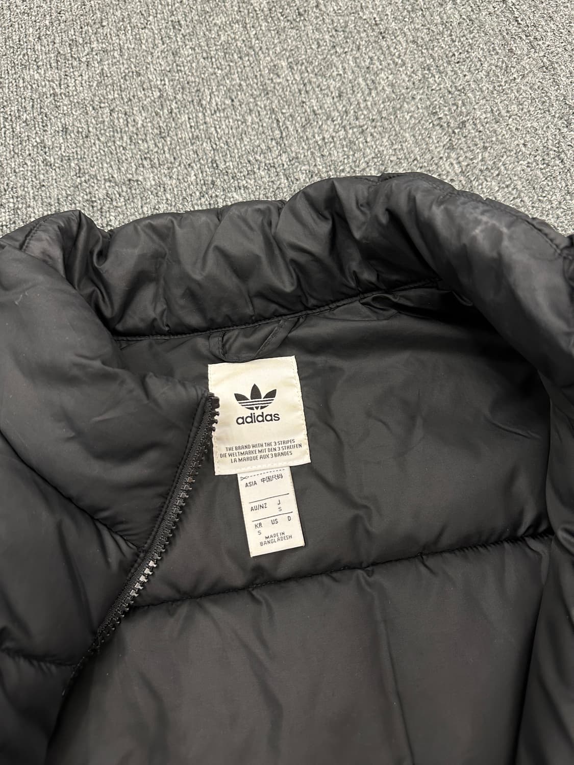 S) 아디다스 파이어버드 로고 블랙 다운 패딩 상품이미지7