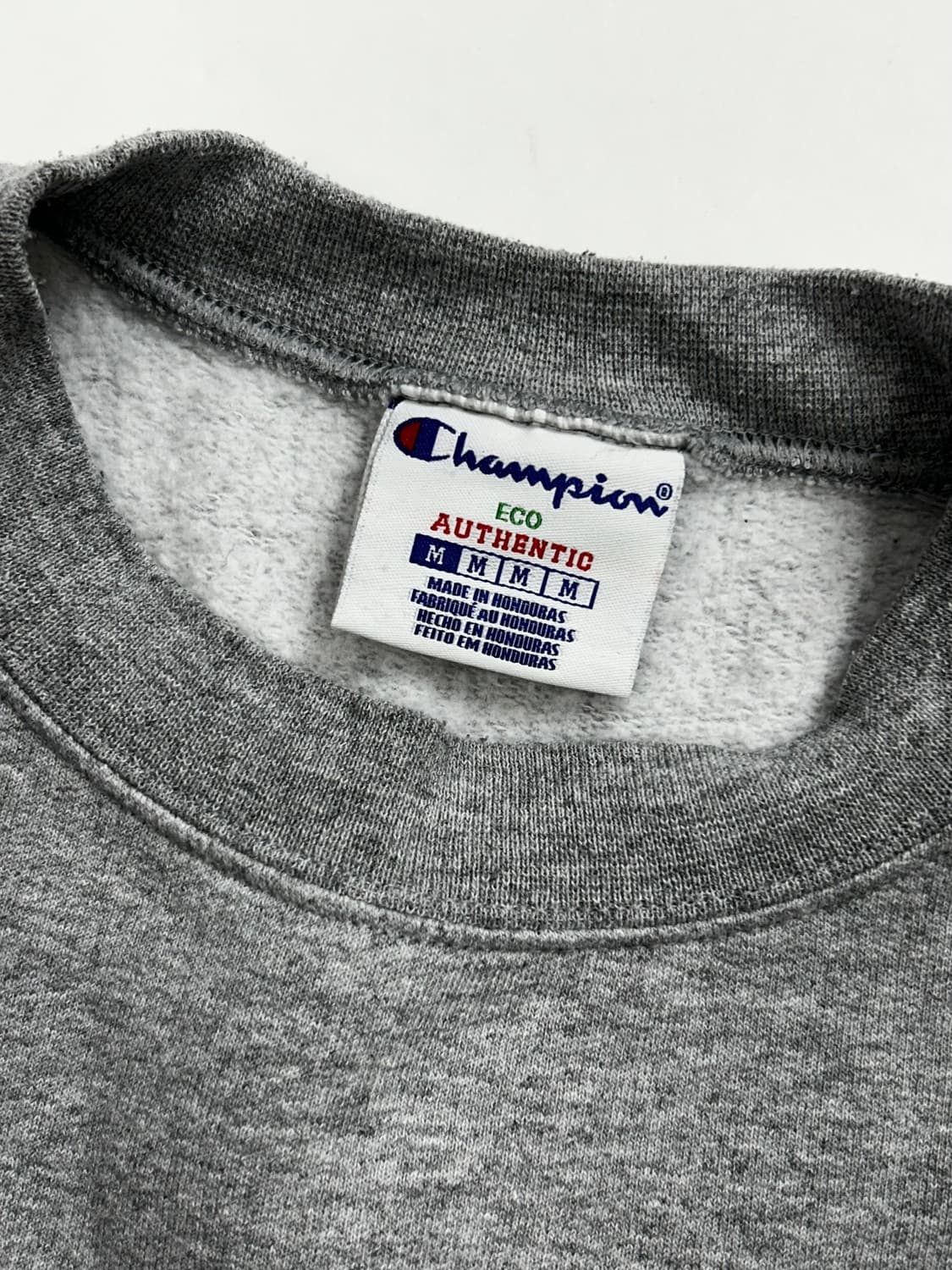 챔피온 어센틱 빅로고 그레이 맨투맨 M 상품이미지5