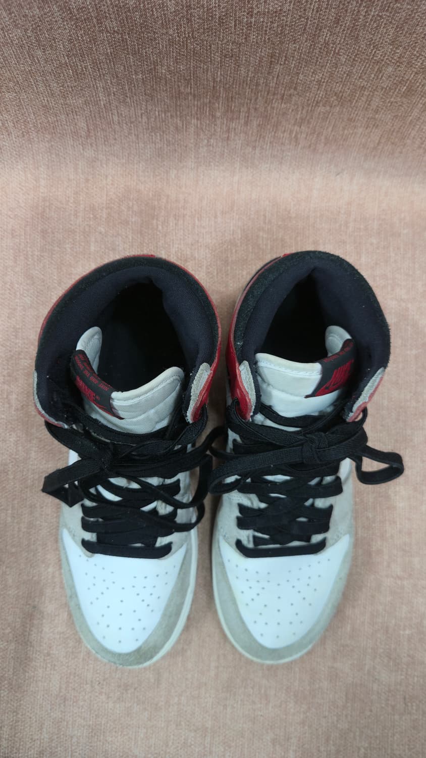 나이키 240mm- 에어 조던 1 하이 스니커즈 화이트/레드 상품이미지2