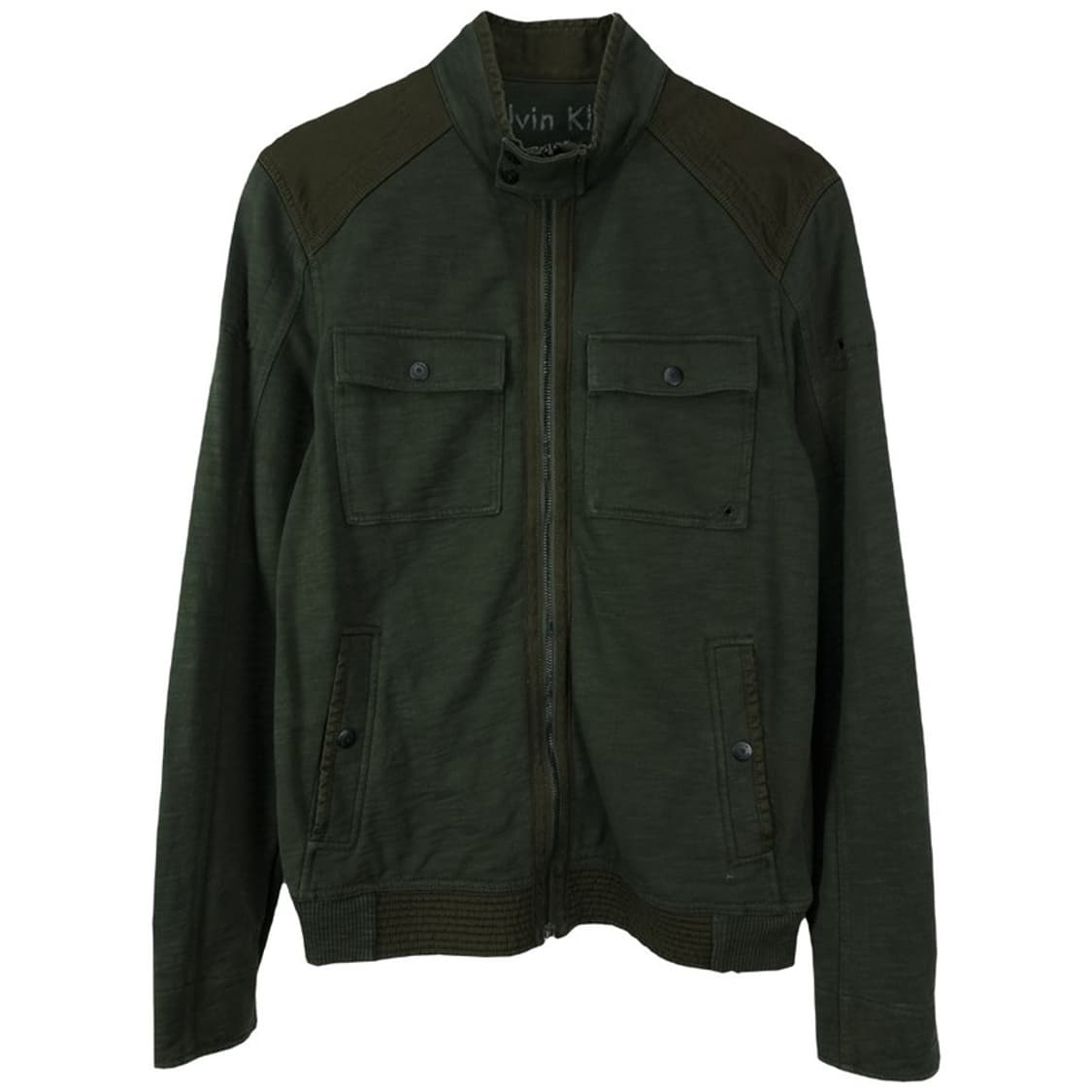 [캘빈클라인] 멀티 포켓 하이넥 스웻 집업 자켓 브라운 M19345 상품이미지2